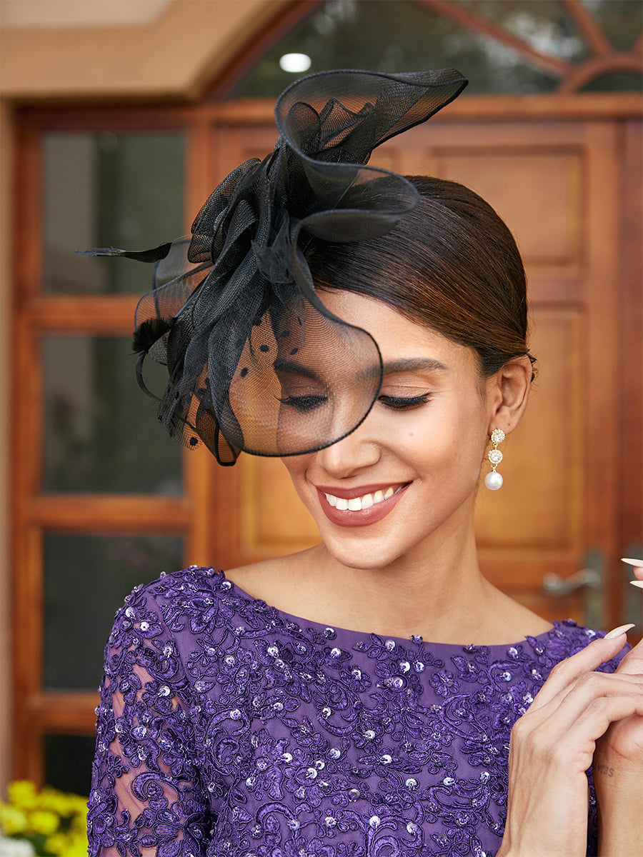 Fascinadores Elegantes em Tule com Penas