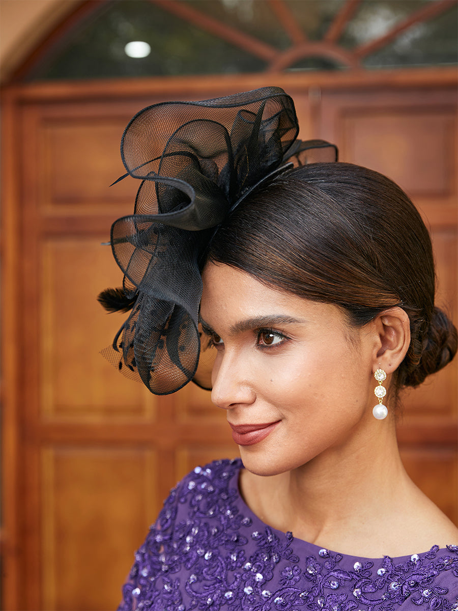 Fascinadores Elegantes em Tule com Penas