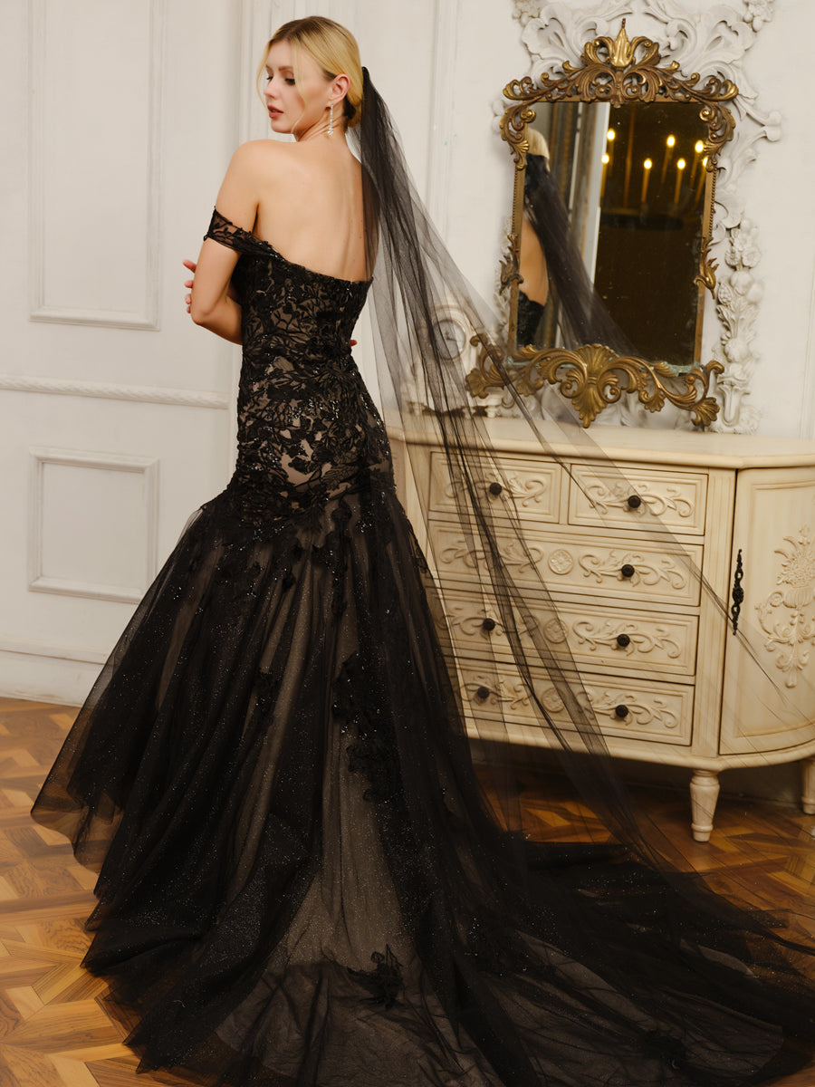 Véus de Noiva Longos em Tule com Uma Camada Lindos