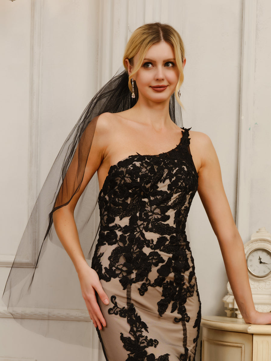 Véus de Noiva Curtos em Tule com Três Camadas Simples