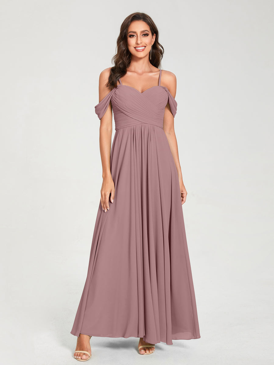 Princesa/Formato A Decote Em V Sem Mangas com Cauda/Arrastar Vestidos de Dama de Honra