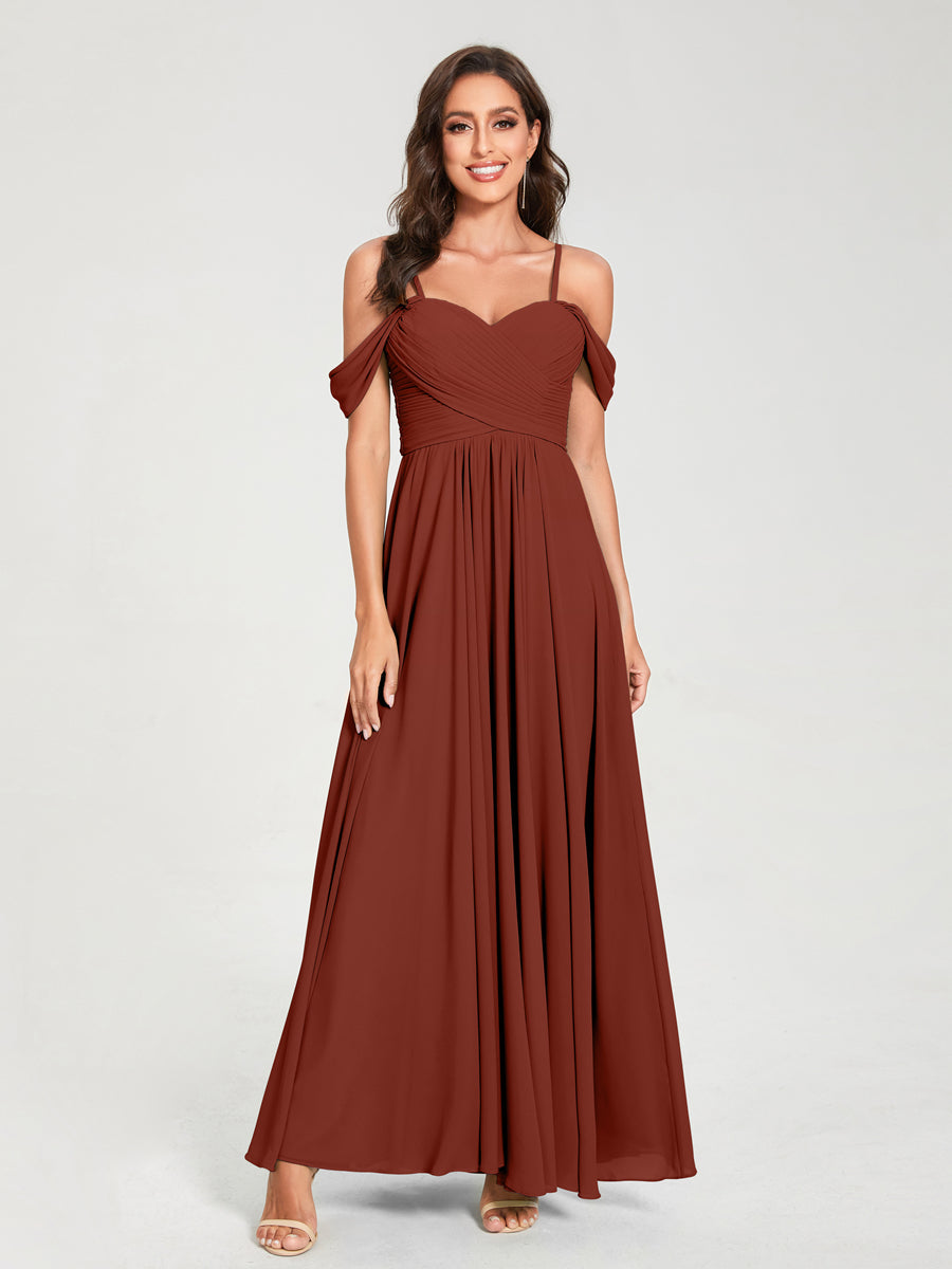 Princesa/Formato A Decote Em V Sem Mangas com Cauda/Arrastar Vestidos de Dama de Honra
