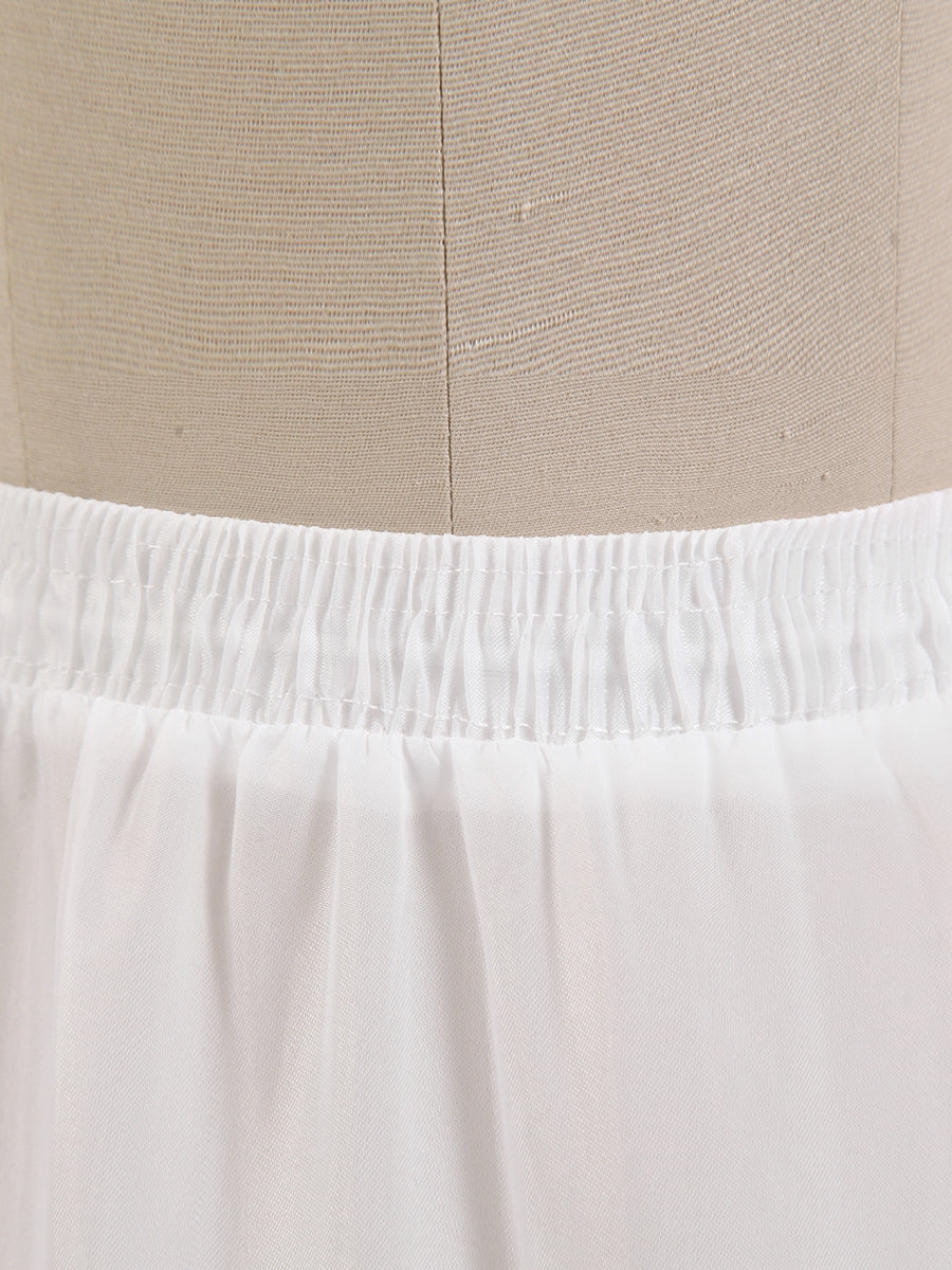 Tule 1 Camada Comprimento Chá 4 Argolas Vestido de Baile de Casamento Anáguas