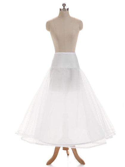 Anáguas de Casamento Em Rede de Tule Linha A/Princesa de 2 Camadas Até O Chão