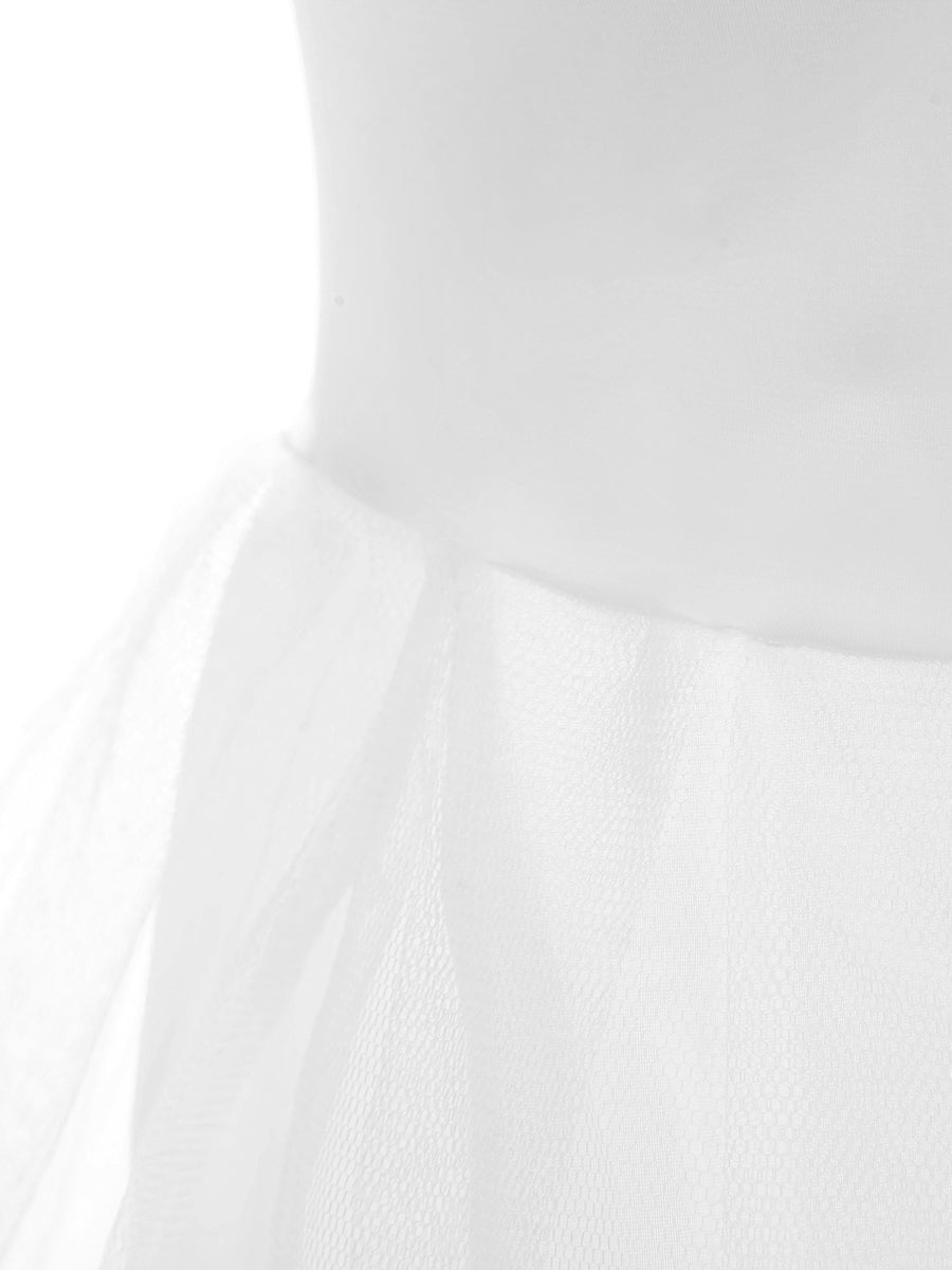 Tule Trompete/Sereia 1 Camada Até O Chão 1 Argola Anáguas de Casamento