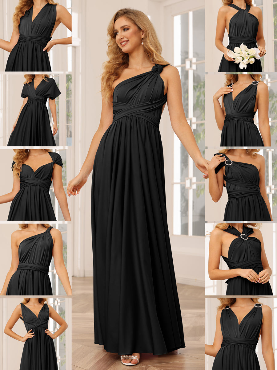 Vestidos Longos de Dama de Honra Evasê/Princesa Conversível Infinity