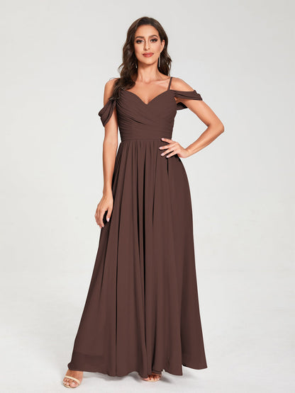 Princesa/Formato A Decote Em V Sem Mangas com Cauda/Arrastar Vestidos de Dama de Honra