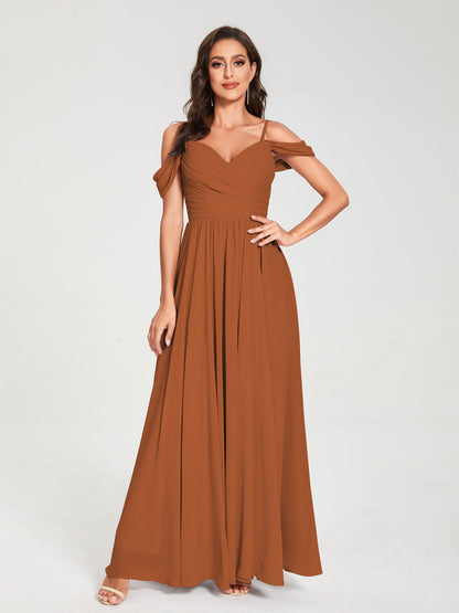 Princesa/Formato A Decote Em V Sem Mangas com Cauda/Arrastar Vestidos de Dama de Honra