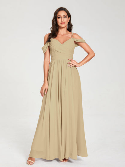Princesa/Formato A Decote Em V Sem Mangas com Cauda/Arrastar Vestidos de Dama de Honra