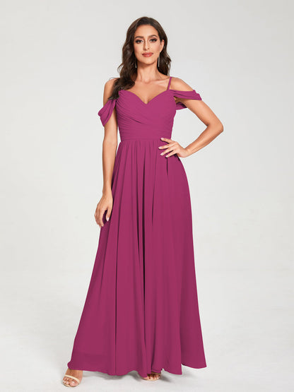 Princesa/Formato A Decote Em V Sem Mangas com Cauda/Arrastar Vestidos de Dama de Honra
