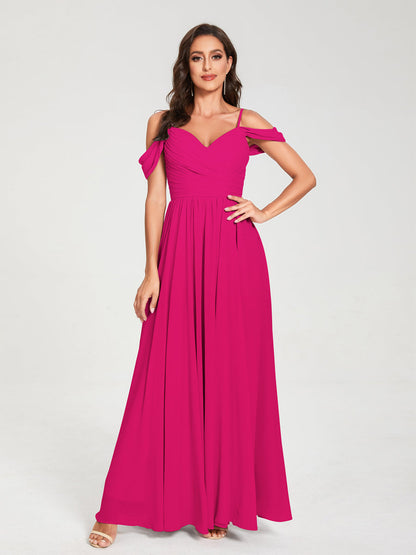 Princesa/Formato A Decote Em V Sem Mangas com Cauda/Arrastar Vestidos de Dama de Honra