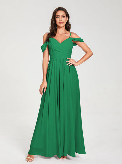 Princesa/Formato A Decote Em V Sem Mangas com Cauda/Arrastar Vestidos de Dama de Honra