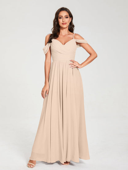 Princesa/Formato A Decote Em V Sem Mangas com Cauda/Arrastar Vestidos de Dama de Honra