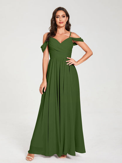 Princesa/Formato A Decote Em V Sem Mangas com Cauda/Arrastar Vestidos de Dama de Honra