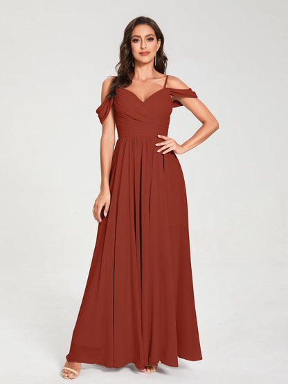 Princesa/Formato A Decote Em V Sem Mangas com Cauda/Arrastar Vestidos de Dama de Honra