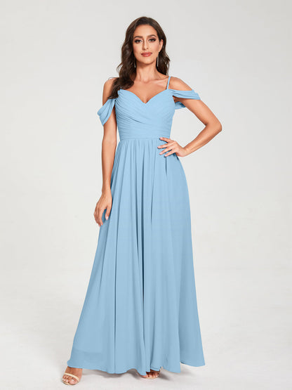 Princesa/Formato A Decote Em V Sem Mangas com Cauda/Arrastar Vestidos de Dama de Honra