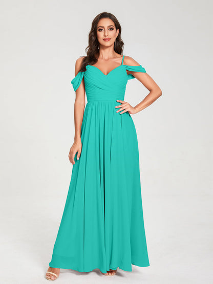 Princesa/Formato A Decote Em V Sem Mangas com Cauda/Arrastar Vestidos de Dama de Honra