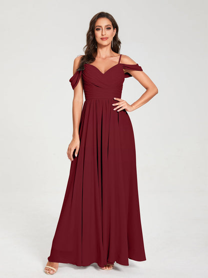 Princesa/Formato A Decote Em V Sem Mangas com Cauda/Arrastar Vestidos de Dama de Honra