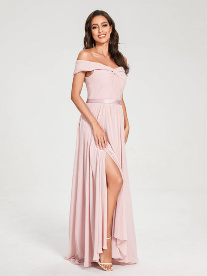Princesa/Formato A Decote Em V Sem Mangas Até Ao Chão com Cauda/Arrastar Vestidos de Dama de Honra