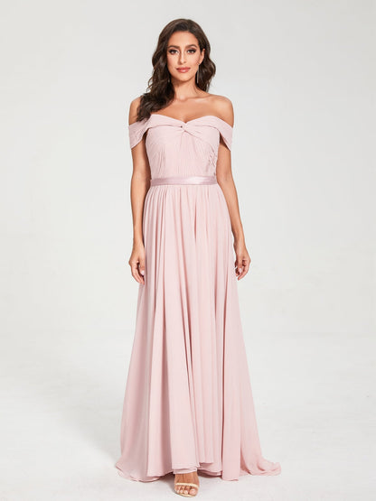 Princesa/Formato A Decote Em V Sem Mangas Até Ao Chão com Cauda/Arrastar Vestidos de Dama de Honra