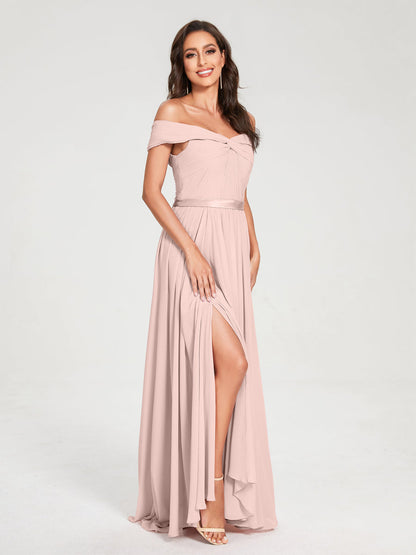 Princesa/Formato A Decote Em V Sem Mangas Até Ao Chão com Cauda/Arrastar Vestidos de Dama de Honra