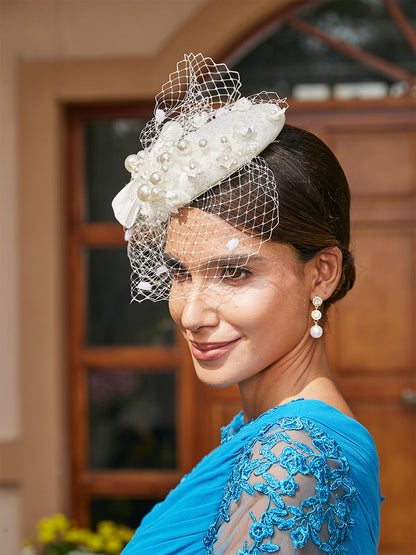 Fascinadores Elegantes em Tule com Pérola