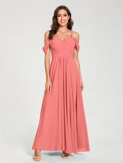 Princesa/Formato A Decote Em V Sem Mangas com Cauda/Arrastar Vestidos de Dama de Honra