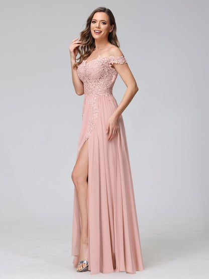 Vestidos para dama de honra, um ombro, vestidos longos de chiffon