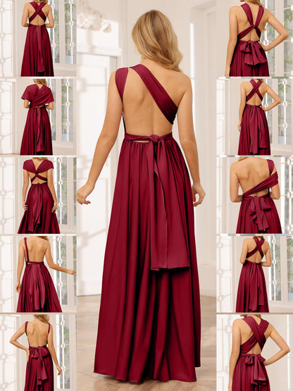 Vestidos Longos de Dama de Honra Evasê/Princesa Conversível Infinity