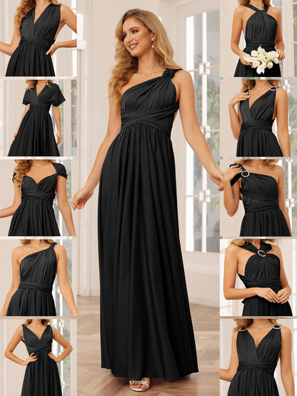 Vestidos Longos de Dama de Honra Evasê/Princesa Conversível Infinity